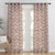 AquaFlow Geometric Medium Wood Linen Sheer Curtain Set of 2 -(DS562D)