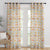 Aquatic Aura Geometric Harvest Gold Linen Sheer Curtain Set of 2 -(DS563A)