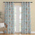Aquatic Aura Geometric Matte Viking Blue Room Darkening Curtain Set of 2 -(DS563B)