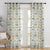 Aquatic Aura Geometric Winter Hazel Linen Sheer Curtain Set of 2 -(DS563C)