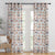 Aquatic Aura Geometric Medium Wood Linen Sheer Curtain Set of 2 -(DS563D)