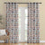 Aquatic Aura Geometric Matte Medium Wood Room Darkening Curtain Set of 2 -(DS563D)