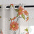 Asteria Bloom Floral Light Coral Linen Sheer Curtain Set of 2 -(DS564B)