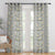 Asteria Bloom Floral White Smoke Linen Sheer Curtain Set of 2 -(DS564C)