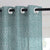 MacraMagic Geometric Viking Blue Linen Sheer Curtain Set of 2 -(DS565B)
