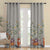 Forest Folklore Floral Matte Heathered Grey Room Darkening Curtain Set of 2 -(DS566B)