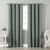 Jacquard Room Darkening Curtains in Smoke Green Set Of 2 - (P56)