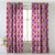 Elegent Geometric Print Matt Finish Room Darkening Curtain Set of 2 MTDS58A