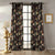 Nostalgic Reverie Floral Coffee Brown Dimout Curtain Set Of 2 -(DS592B)