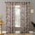 Nostalgic Reverie Floral Tuscany Brown Sheer Curtain Set Of 2 -(DS592D)