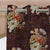 Bouquet Royale Floral Coffee Brown Dimout Curtain Set Of 2 -(DS593B)