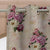 Bouquet Royale Floral Dark Vanilla Beige Dimout Curtain Set Of 2 -(DS593C)