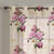 Bouquet Royale Floral Dark Vanilla Beige Sheer Curtain Set Of 2 -(DS593C)