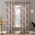 Bouquet Royale Floral Tuscany Brown Sheer Curtain Set Of 2 -(DS593D)