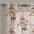 Bouquet Royale Floral Tuscany Brown Sheer Curtain Set Of 2 -(DS593D)