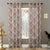 Imperial Canopy Indie Dark Vanilla Beige Sheer Curtain Set Of 2 -(DS594C)