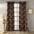 Ornate Veil Floral Coffee Brown Dimout Curtain Set Of 2 -(DS595B)