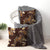 Ornate Veil Floral Brown Coffee Cushion Covers -(CSN595B)