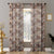 Ornate Veil Floral Tuscany Brown Sheer Curtain Set Of 2 -(DS595D)