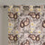 Ornate Veil Floral Tuscany Brown Sheer Curtain Set Of 2 -(DS595D)