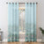 Icy Petals Indie Pastel Blue Sheer Curtain Set of 2 - DS612