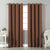 Jacquard Room Darkening Curtains in Caramel Brown Set Of 2 - (P65)