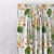 Lotus Dreams Floral Orange Heavy Satin Blackout curtains Set Of 2 - (DS6B)