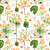 Lotus Dreams Floral Orange Heavy Satin Blackout curtains Set Of 1pc - (DS6B)