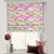 Vibrant Dreams Geometric Pink Satin Roman Blind (DS81B)