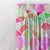 Vibrant Dreams Geometric Pink Heavy Satin Blackout curtains Set Of 1pc - (DS81B)