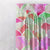 Vibrant Dreams Geometric Pink Heavy Satin Room Darkening Curtains Set Of 2 - (DS81B)