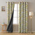 Vibrant Dreams Geometric Yellow Heavy Satin Blackout curtains Set Of 2 - (DS81F)