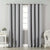 Jacquard Room Darkening Curtains in Limestone Grey Set Of 2 - (P84)