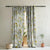 Sunny Delight Floral Mustard Yellow Heavy Satin Room Darkening Curtains Set Of 2 - (DS90A)