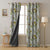 Sunny Delight Floral Mustard Yellow Heavy Satin Blackout curtains Set Of 2 - (DS90A)