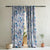 Sunny Delight Floral Powder Blue Heavy Satin Room Darkening Curtains Set Of 2 - (DS90D)