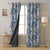 Sunny Delight Floral Powder Blue Heavy Satin Blackout curtains Set Of 2 - (DS90D)
