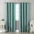 Jacquard Room Darkening Curtains in Pearl Aqua Set Of 2 - (P90)