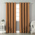 Jacquard Room Darkening Curtains in Goldfish Orange Set Of 2 - (P95)