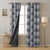 Stems & Petals Floral Blue Heavy Satin Room Darkening Curtains Set Of 2 - (DS97A)