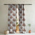 Stems & Petals Floral Brown Heavy Satin Room Darkening Curtains Set Of 2 - (DS97E)