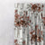 Stems & Petals Floral Brown Heavy Satin Blackout curtains Set Of 1pc - (DS97E)