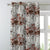 Stems & Petals Floral Brown Heavy Satin Blackout curtains Set Of 1pc - (DS97E)