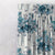 Stems & Petals Floral Turquoise Heavy Satin Room Darkening Curtains Set Of 2 - (DS97F)