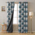 Stems & Petals Floral Turquoise Heavy Satin Blackout curtains Set Of 2 - (DS97F)