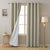 Sand Beige Micro Poly 100% Blackout Noise Reduction Thermal Insulation Curtain Set of 2 - (SandBeige4PASS)