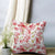 Floral Digital Printed White Red Cushion Cover - (147D)