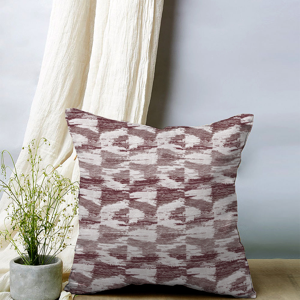 Pink and clearance grey geometric cushion