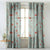 Elegant Floral Print Matt Finish  Room Darkening Curtain Set of 2 -  MTDS501A