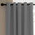 Stone Grey Micro Poly 100% Blackout Noise Reduction Thermal Insulation Curtain Set Of 1pc - (StoneGrey4PASS)